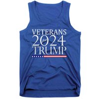 Veterans For Trump 2024 Conservative Republican Trump 2024 Gift Tank Top