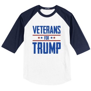 Veterans For Trump 2024 Baseball Sleeve Shirt