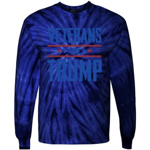 Veterans For Trump 2024 Tie-Dye Long Sleeve Shirt