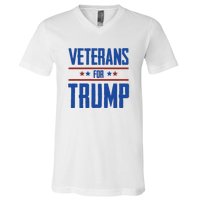 Veterans For Trump 2024 V-Neck T-Shirt