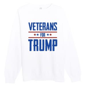 Veterans For Trump 2024 Premium Crewneck Sweatshirt