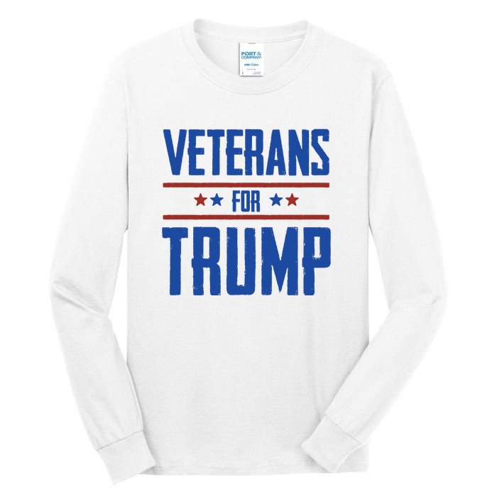 Veterans For Trump 2024 Tall Long Sleeve T-Shirt