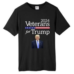 Veterans For Trump 2024 Conservative Republican Trump 2024 Cool Gift Tall Fusion ChromaSoft Performance T-Shirt