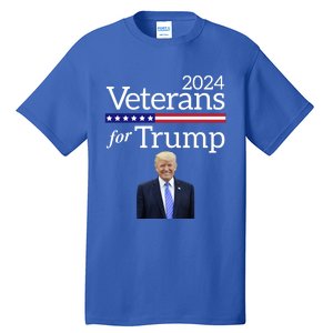 Veterans For Trump 2024 Conservative Republican Trump 2024 Cool Gift Tall T-Shirt