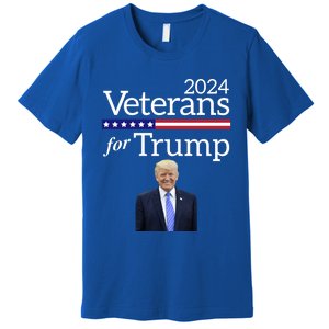 Veterans For Trump 2024 Conservative Republican Trump 2024 Cool Gift Premium T-Shirt