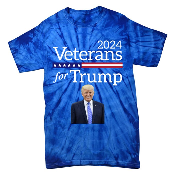 Veterans For Trump 2024 Conservative Republican Trump 2024 Cool Gift Tie-Dye T-Shirt