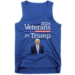 Veterans For Trump 2024 Conservative Republican Trump 2024 Cool Gift Tank Top