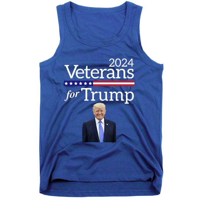 Veterans For Trump 2024 Conservative Republican Trump 2024 Cool Gift Tank Top