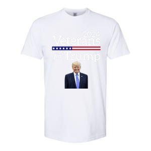 Veterans For Trump 2024 Conservative Republican Trump 2024 Cool Gift Softstyle CVC T-Shirt