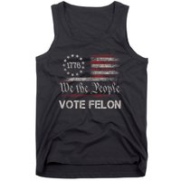 Vote Felon Trump 2024 45 And 47 Funny Vote For The Felon Tank Top