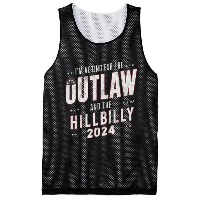 Voting For The Outlaw And The Hillbilly 2024 Mesh Reversible Basketball Jersey Tank