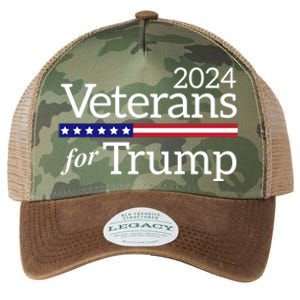 Veterans For Trump 2024 Conservative Republican Trump 2024 Cool Gift Legacy Tie Dye Trucker Hat