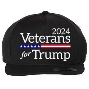 Veterans For Trump 2024 Conservative Republican Trump 2024 Cool Gift Wool Snapback Cap