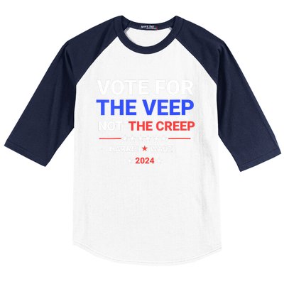 Vote For The Veep Not The Creep Harris Waltz 2024 Baseball Sleeve Shirt