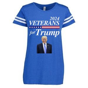 Veterans For Trump 2024 Conservative Republican Trump 2024 Gift Enza Ladies Jersey Football T-Shirt