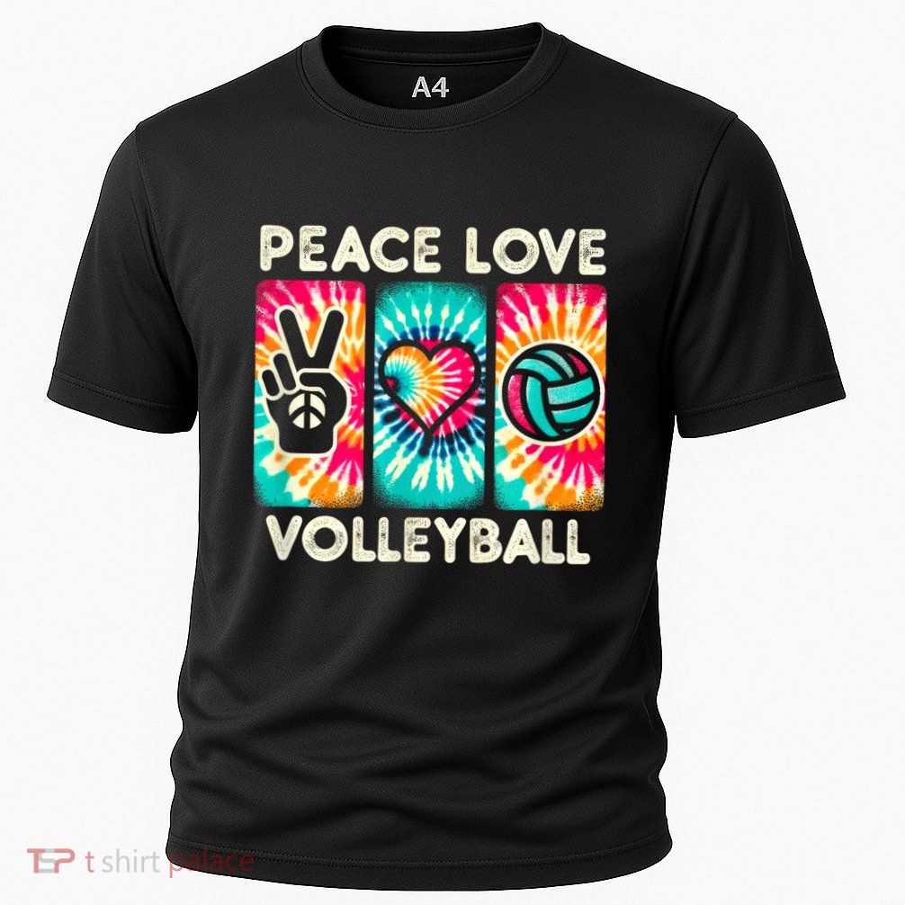 Volleyball For Teens Women Girls Peace Love Volleyball Performance Shirt