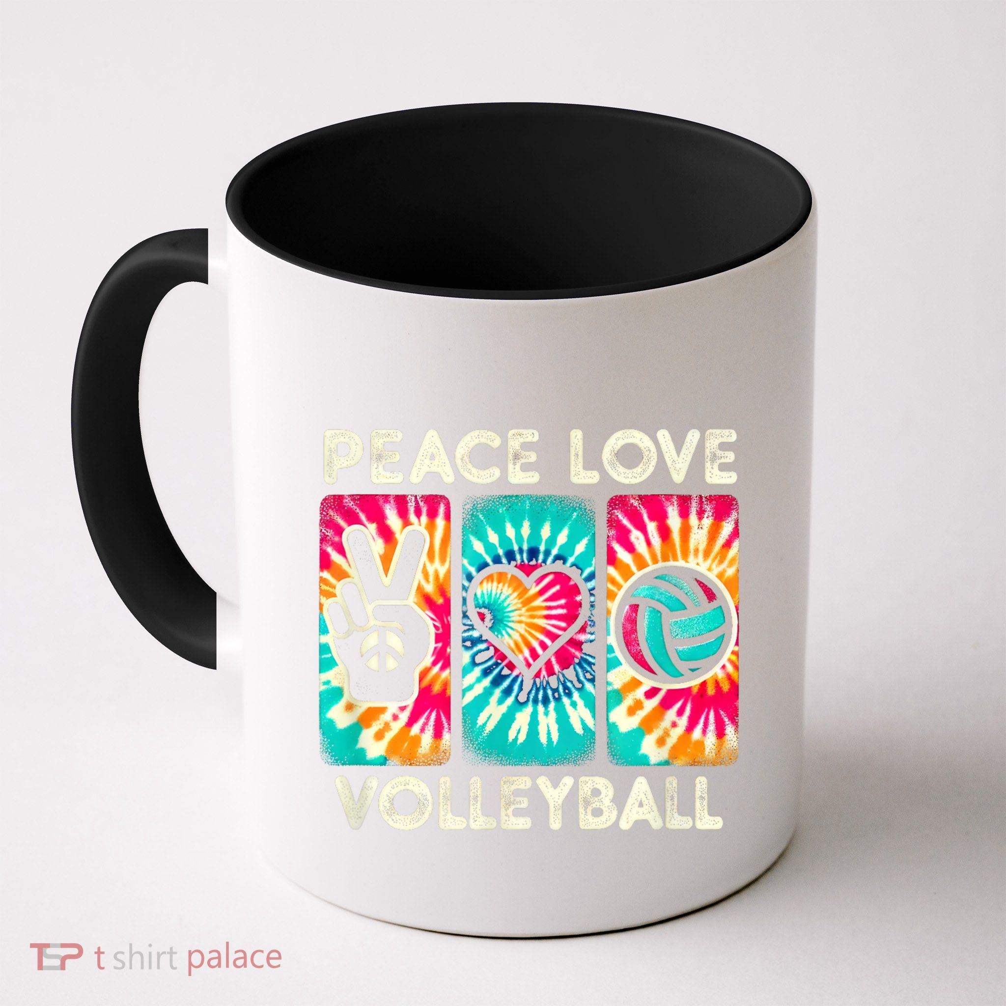 Volleyball For Teens Women Girls Peace Love Volleyball Mug