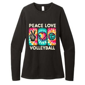 Volleyball For Teens Women Girls Peace Love Volleyball Womens CVC Long Sleeve Shirt