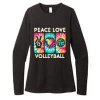 Volleyball For Teens Women Girls Peace Love Volleyball Womens CVC Long Sleeve Shirt