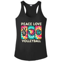 Volleyball For Teens Women Girls Peace Love Volleyball Ladies PosiCharge Competitor Racerback Tank