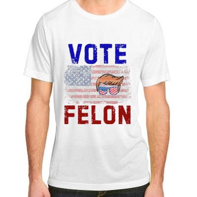 Vote Felon Trump 2024 45 And 47 Vote For The Felon Adult ChromaSoft Performance T-Shirt