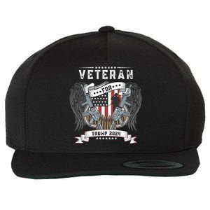 Veterans For Trump Tee Military Republican Supporters Cute Gift Wool Snapback Cap