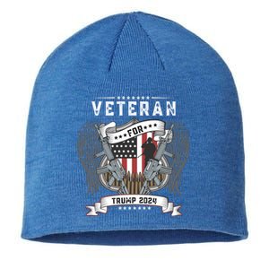 Veterans For Trump Tee Military Republican Supporters Cute Gift Sustainable Beanie