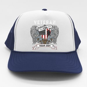 Veterans For Trump Tee Military Republican Supporters Cute Gift Trucker Hat