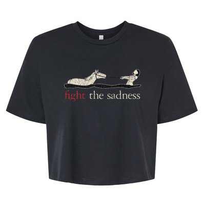 Vintage Fight The Sadness Neverending Story Bella+Canvas Jersey Crop Tee