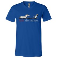 Vintage Fight The Sadness Neverending Story V-Neck T-Shirt