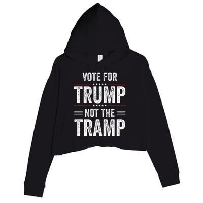 Vote For Trump Not The Tramp Crop Fleece Hoodie