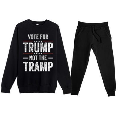 Vote For Trump Not The Tramp Premium Crewneck Sweatsuit Set