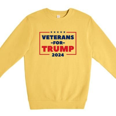 Veterans For Trump Premium Crewneck Sweatshirt