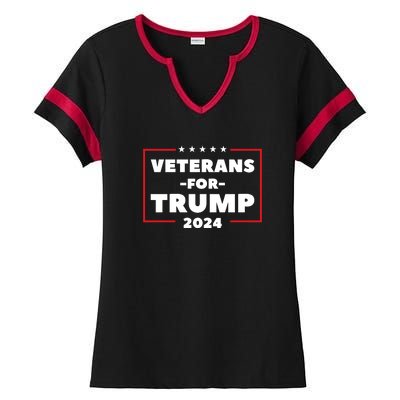 Veterans For Trump Ladies Halftime Notch Neck Tee