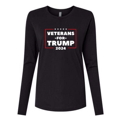 Veterans For Trump Womens Cotton Relaxed Long Sleeve T-Shirt