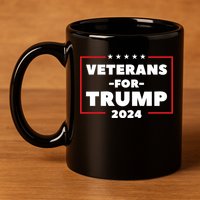 Veterans For Trump 11oz C Handle Ceramic Mug