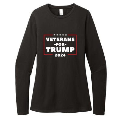 Veterans For Trump Womens CVC Long Sleeve Shirt