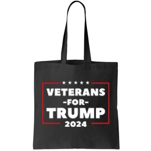 Veterans For Trump Tote Bag