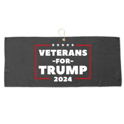 Veterans For Trump Large Microfiber Waffle Golf Towel