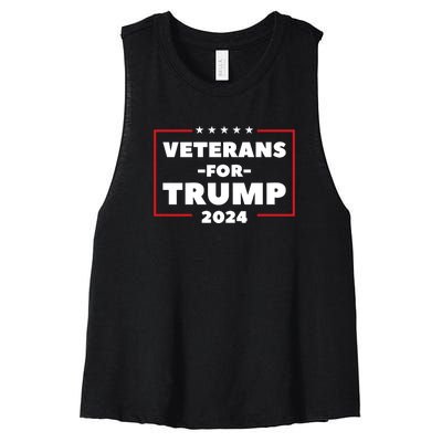 Veterans For Trump Women's Racerback Cropped Tank