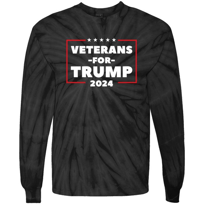 Veterans For Trump Tie-Dye Long Sleeve Shirt