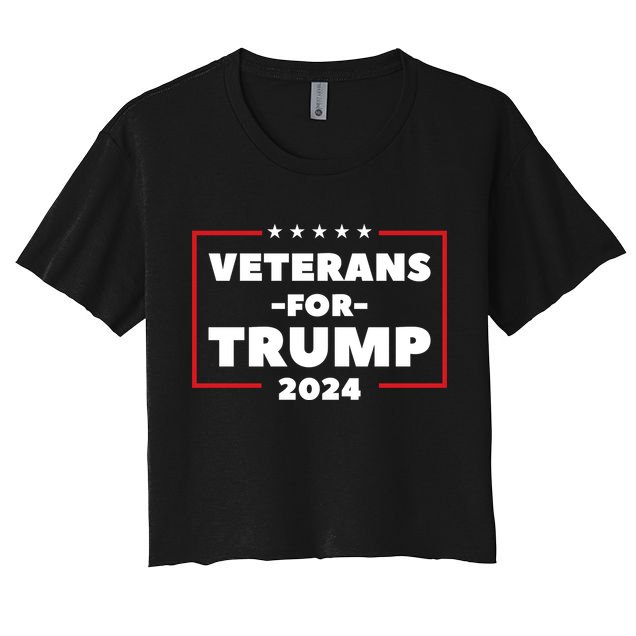 Veterans For Trump Women's Crop Top Tee
