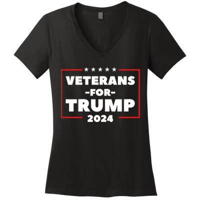 Veterans For Trump Women's V-Neck T-Shirt