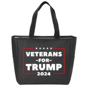 Veterans For Trump Zip Tote Bag