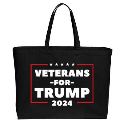 Veterans For Trump Cotton Canvas Jumbo Tote