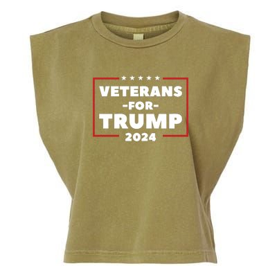 Veterans For Trump Garment-Dyed Women's Muscle Tee