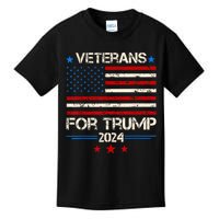 Veterans For Trump American Flag Army Support Donald Trump Kids T-Shirt