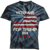 Veterans For Trump American Flag Army Support Donald Trump Kids Tie-Dye T-Shirt