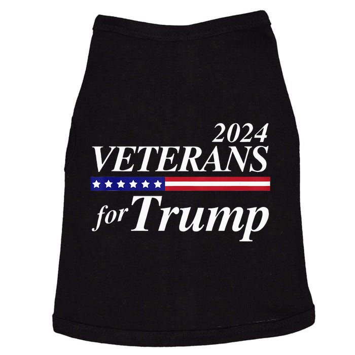 Veterans For Trump 2024 Conservative Republican Trump 2024 Doggie Tank