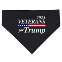 Veterans For Trump 2024 Conservative Republican Trump 2024 USA-Made Doggie Bandana